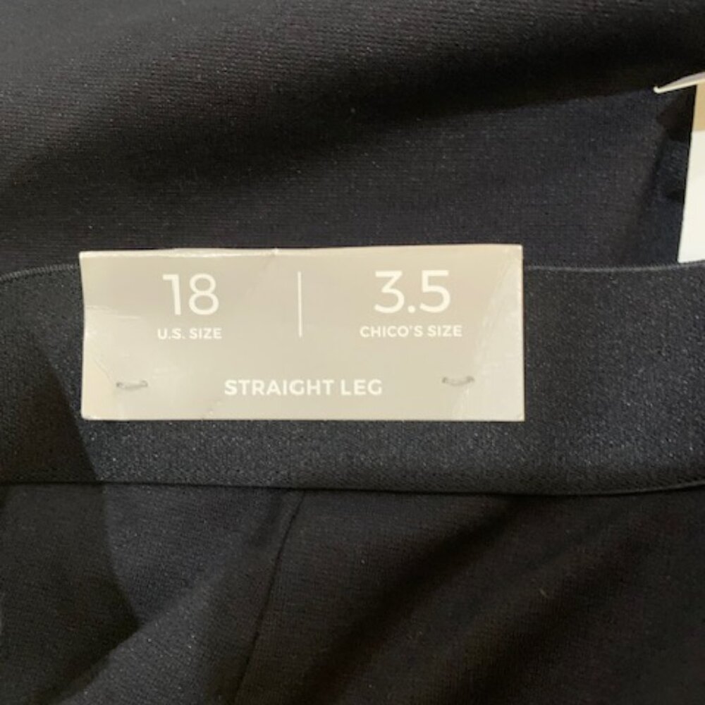 NWT Chico's Black Side Zip Capris Size 3.5 - Picture 6 of 7